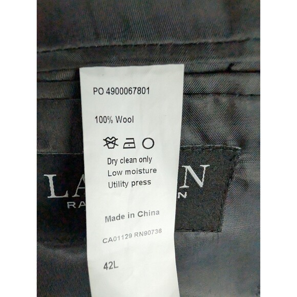 Lauren Ralph Lauren Sport Coat Blazer Mens 42L Wool Houndstooth 2 Button - Picture 7 of 7